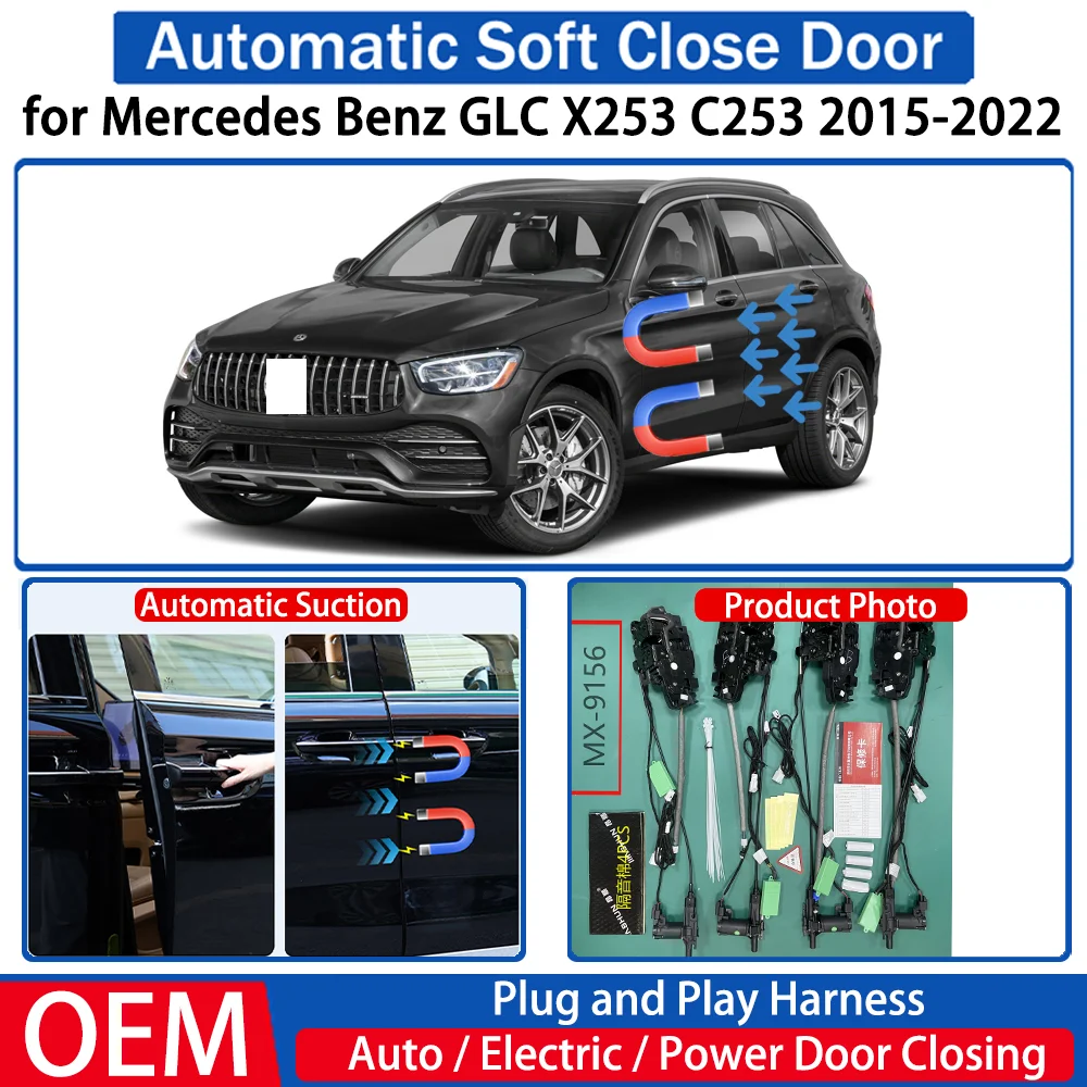 

ZJCGO for Mercedes Benz GLC X253 C253 2015-2022 Car OEM Automatic Soft Close Door Electric Suction Kit Auto Power Closing System