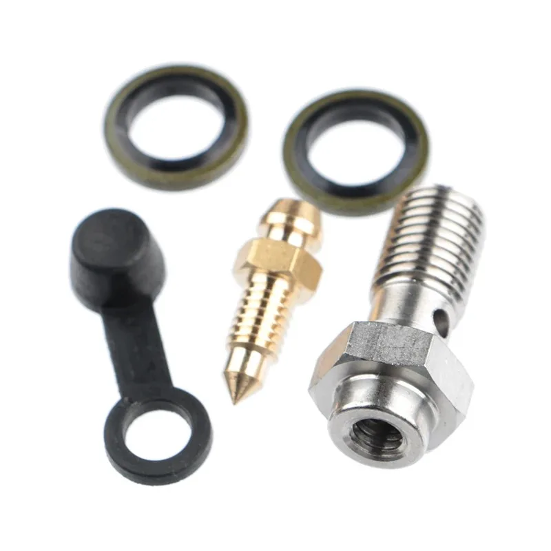 M10 X 1.25mm M10 X 1.0mm Universal Banjo Bolt Bleed Nipple Bleed Screw Brake Caliper Screw / Nipple For Motorcycle Brake Pump