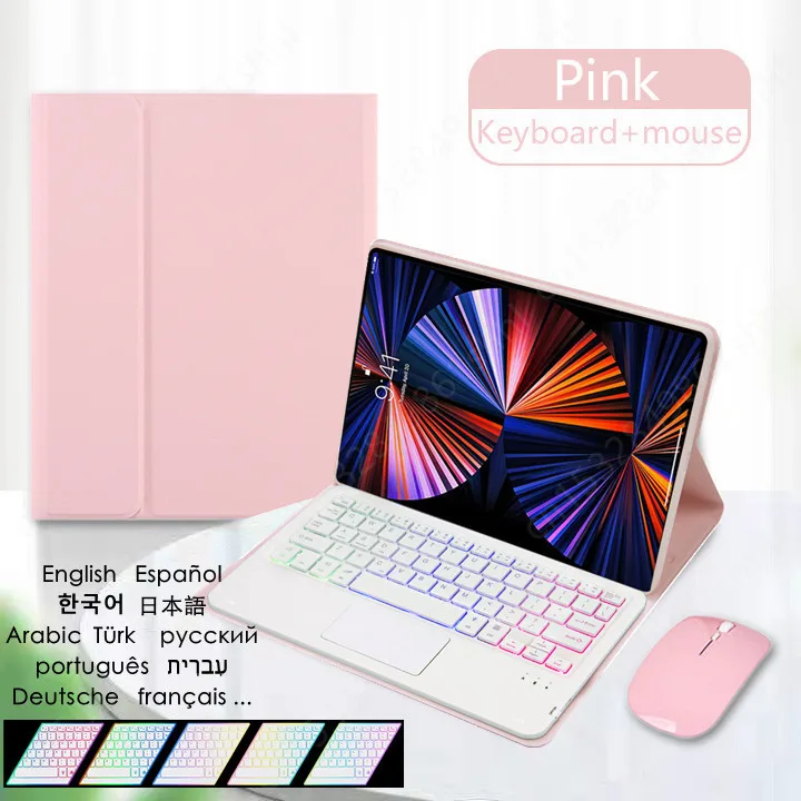 Case for Xiaomi Pad 5 Keyboard Case For Mi Pad 5 Mi Pad 5 Pro 11 inch Magnetic Touchpad Backlight Keyboard Cover Russian Spanish