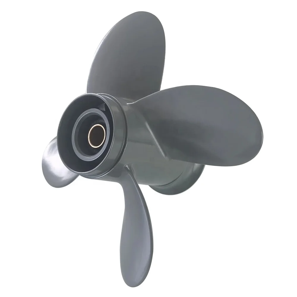 4-blade 9.25x9 ALUMINUM 8-20 HP Aluminium Boat Long Shaft Propeller For HOND Outboard Engine