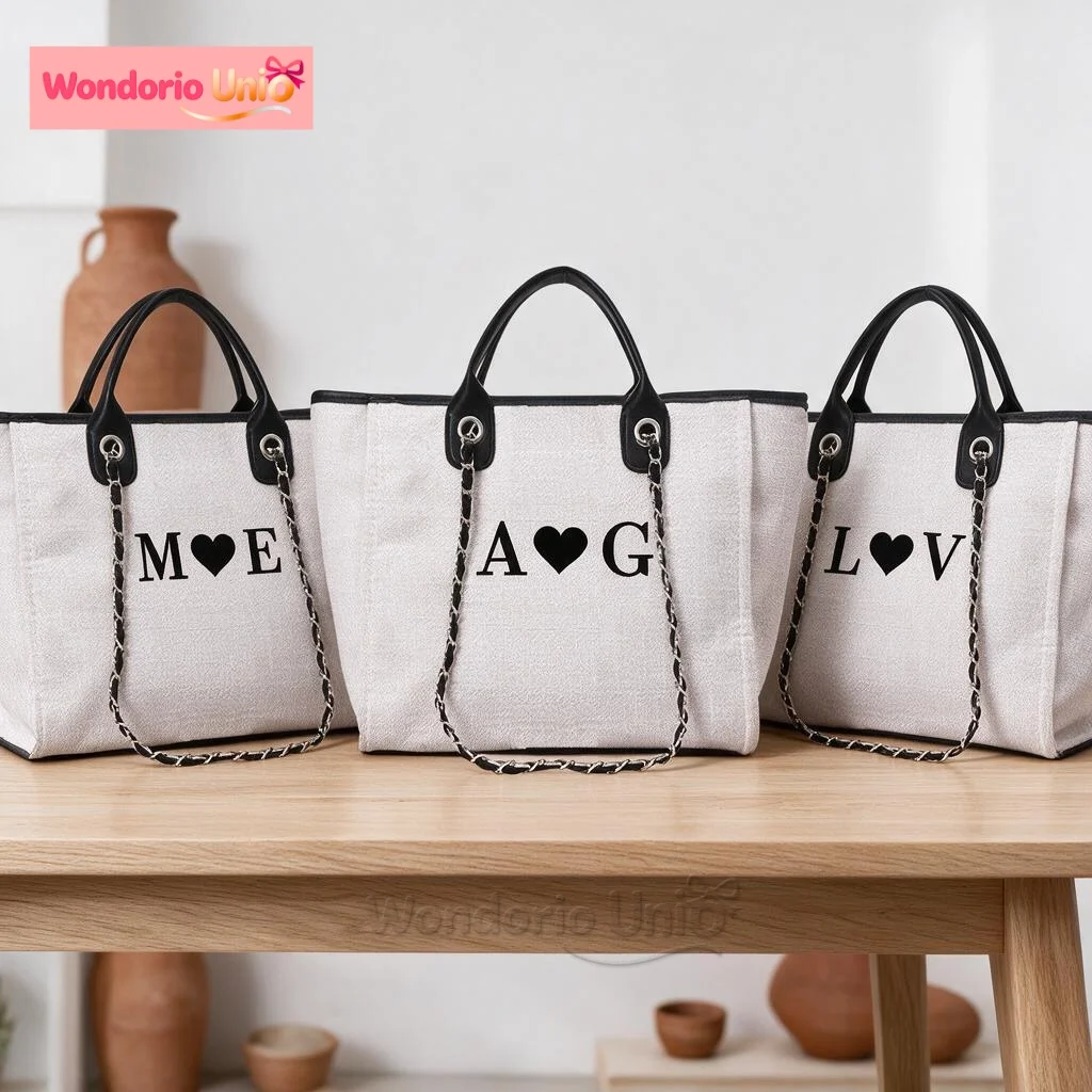 Personalized Name Canvas Bags Large Women Work Bag College Study Tote Bag Simple Fashion Commute Shoulder Handbags Custom Logo