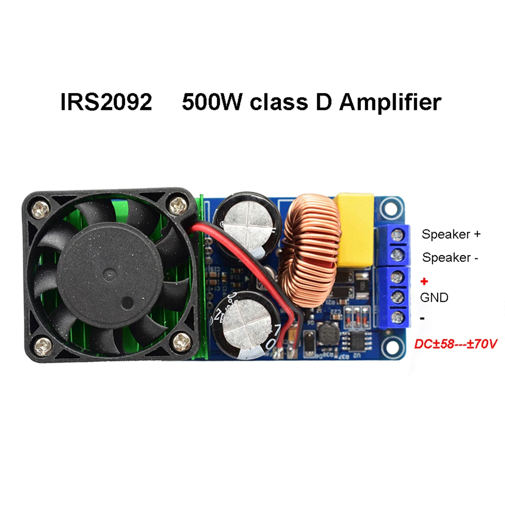 

Single Channel Digital Power Amplifier Board Class D Finished Module Portable Equipment Amplifiers Plate Spare