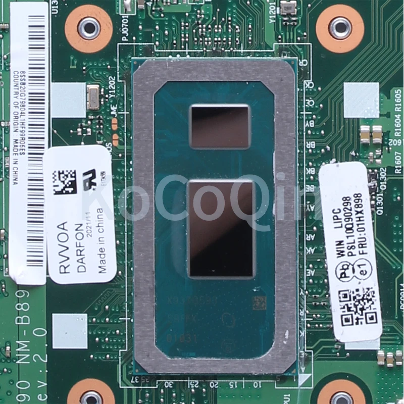NM-B891 For Lenovo ThinkPad T490s X390 Notebook Mainboard SRFFX i5-8265U i7-8565U RAM 8G 01HX898 Laptop Motherboard Full Tested