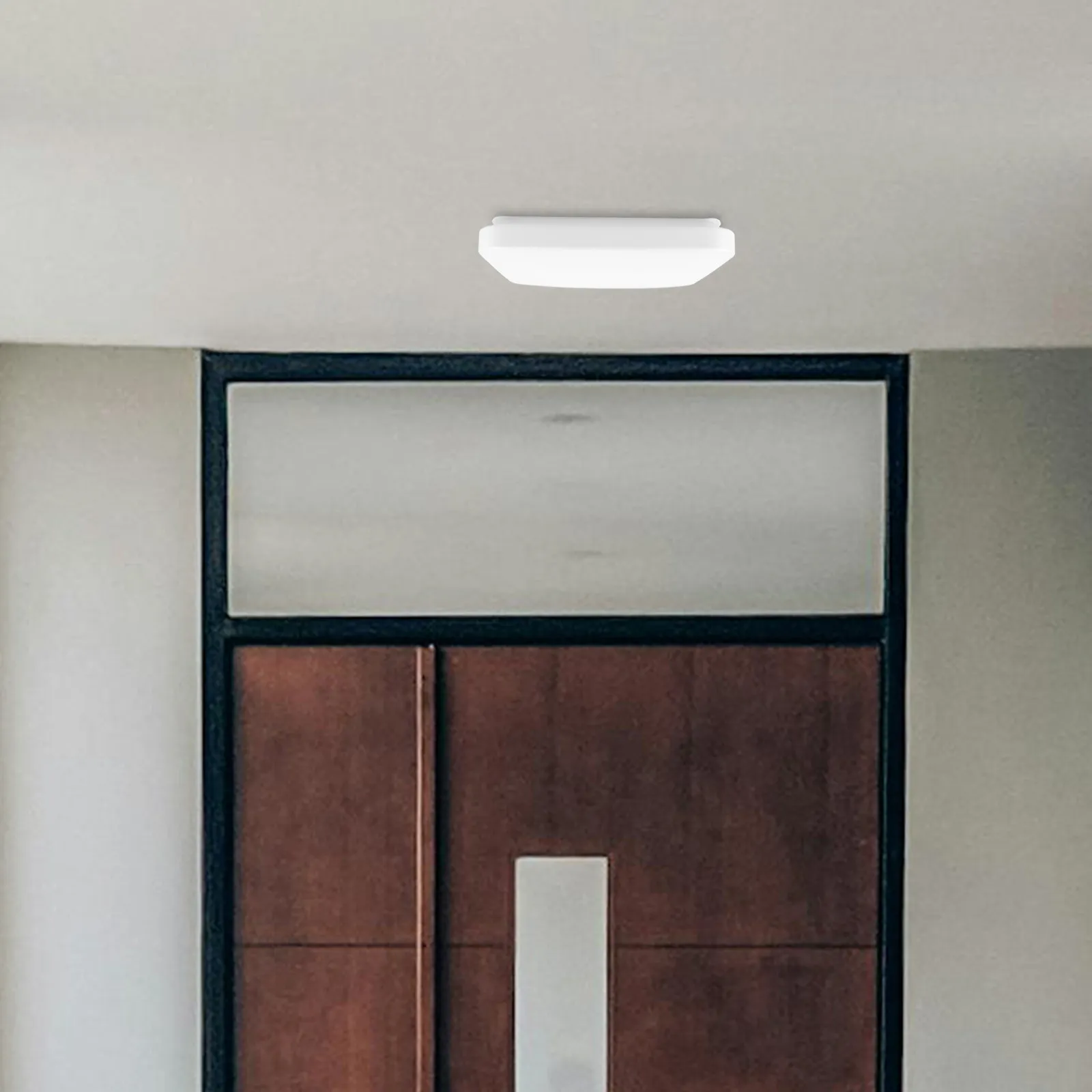 

Square LED Ceiling Light Cover Modern Minimalist Design Soft Non Glaring Illumination for Living Room Balcony Shower Waterproof