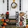 Fall Football Welcome Garden Flags 12x18 Inch Vertical Double Sided, Pumpkin Autumn Sports Game Day Sign Thanksgiving Season jjp