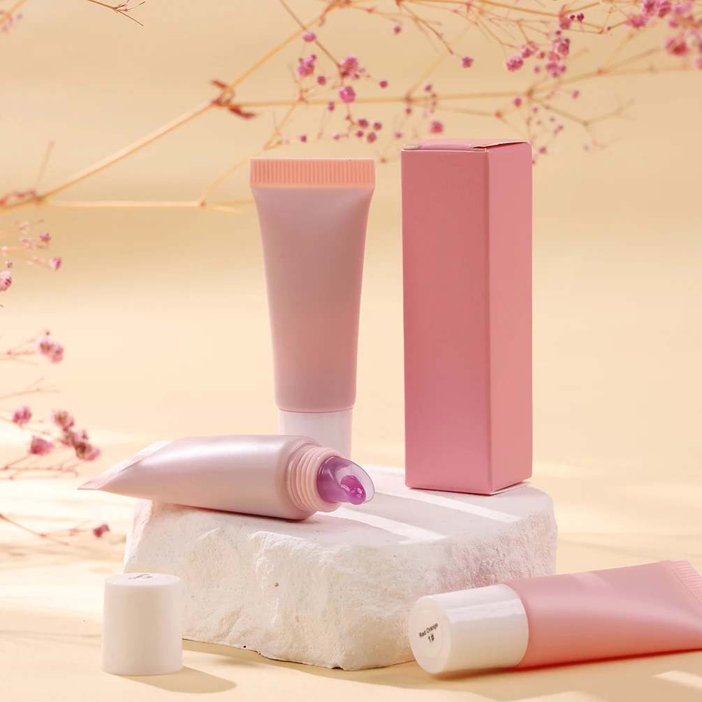 Aangepast logo Anti-aging peptide lippenbalsem Private Label Camellia Langdurige Repai Hydraterende make-up Groothandel Wreedheid Gratis