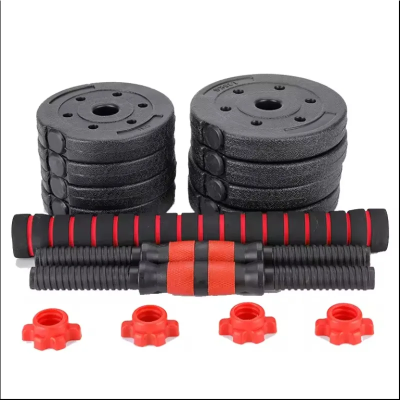 New Design 4 in 1 Multifunctional Adjustable Dumbbell Barbell Set 10kg 30kg 20kg 40kg Weightlifting Fitness Equipment