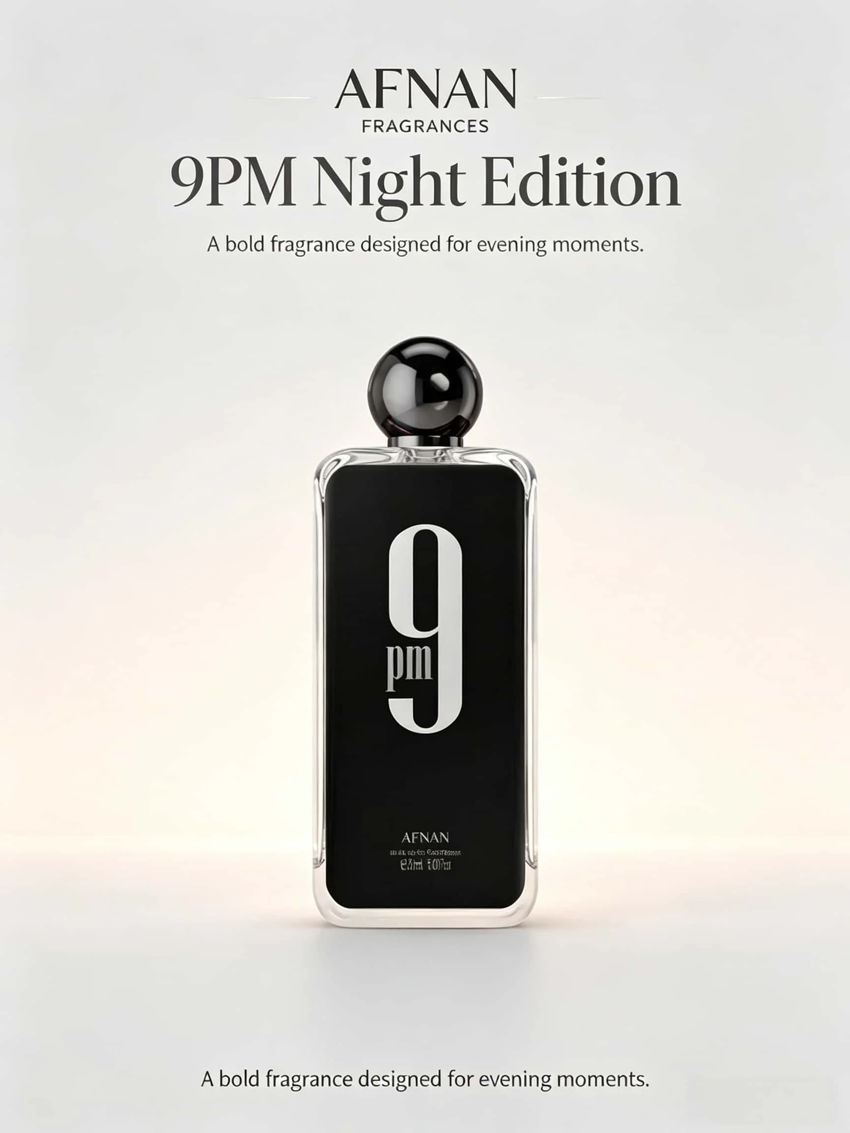 Afnan 9 PM Rebel Unisex Eau De Parfum 100ml Original Arabic Perfume High Quality Brand Perfume For Men For Women Holiday Gifts