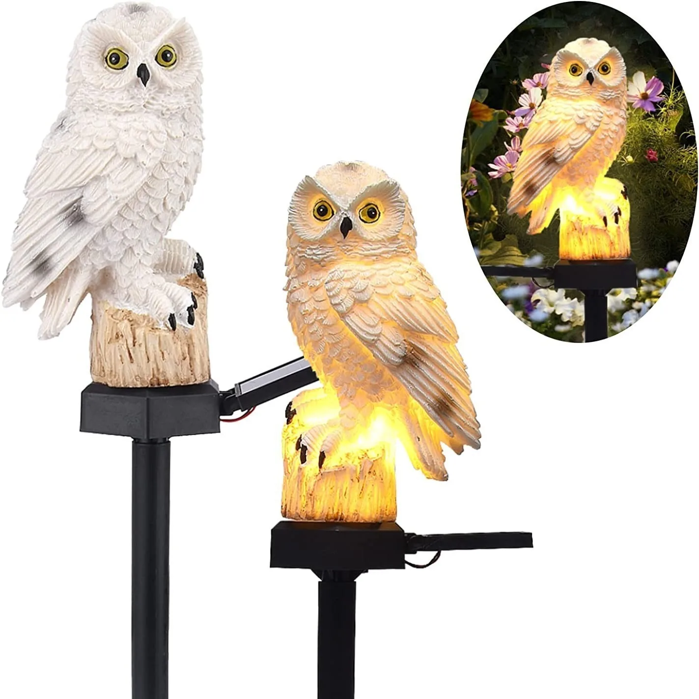 

F5 Led Light Solar Owl Statue Garden Light LED Waterproof Powered Outdoor Decoration for Garden Patio, Animal Owl Shape Solar