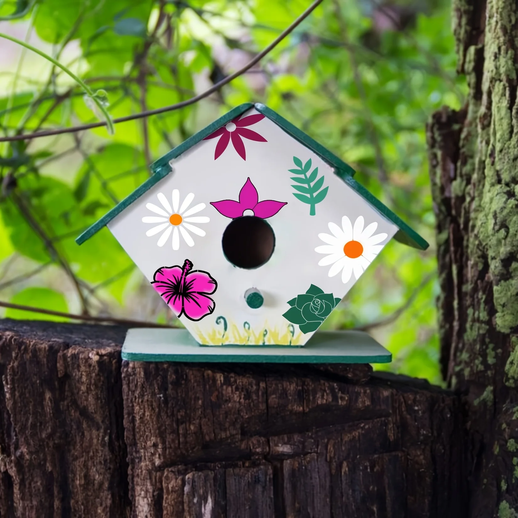 مجموعة استنسل أوراق الزهور مكونة من 25 قطعة للرسم الخشبي - قوالب DIY قابلة لإعادة الاستخدام لديكور الحائط والقماش والأثاث والحرف الفنية الصخرية