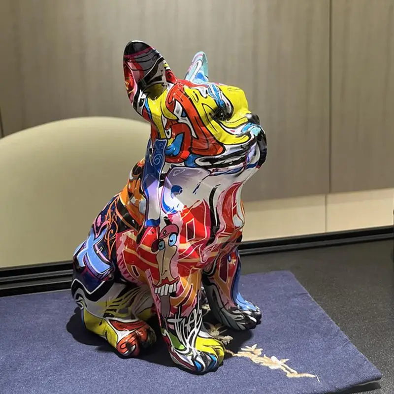 

Colorful French Bulldog For Home Decorations Graffiti Dog Statue Nodic Home Decor Decorative Figurines Gift For Dog Lovers