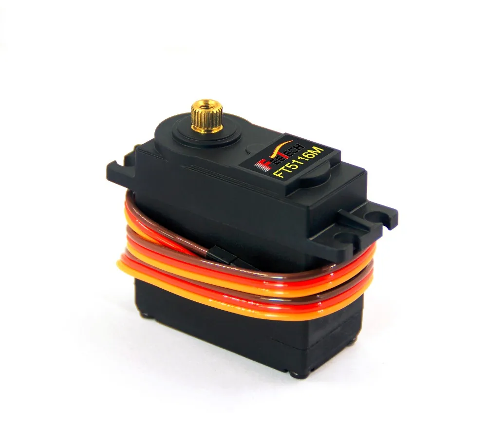 

FEETECH FT5116M Робот-сервопривод с высоким крутящим моментом на 360 градусов и игрушкой-пультом дистанционного управления унисекс 15 кг 16 кг, матовый двигатель с металлической шестерней, радиоуправляемый самолет