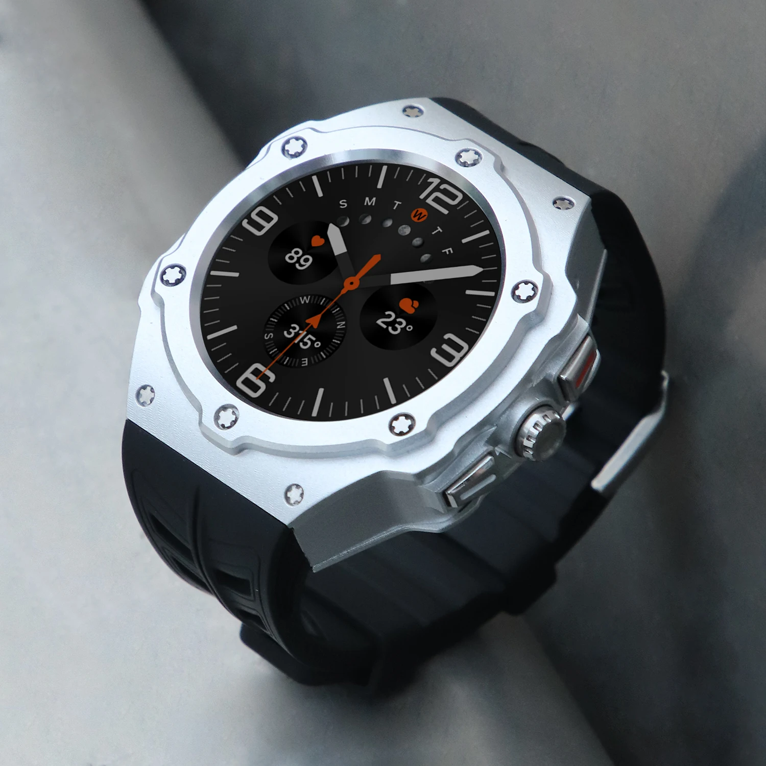 Kit de modificación de lujo para Samsung Galaxy Watch Ultra, funda de modificaciones de fibra de carbono de 47mm, correa de goma, accesorios DIY