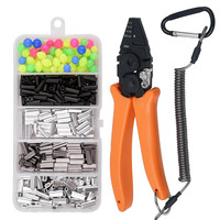 Fishing Crimping Pliers 500pcs Crimp Sleeves Set Stainless steel Hand Crimper Plier Set Wire Rope Crimpers Fishing Tackle