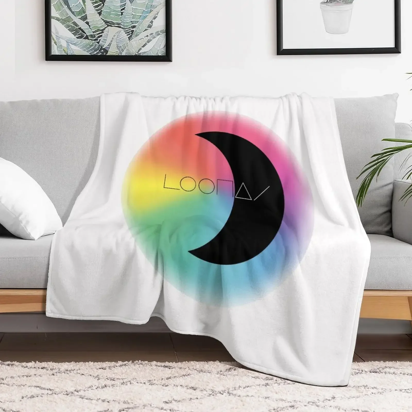 

LOONA NEW LOGO [&] - RAINBOW Throw Blanket Hairys For Sofa Thin Plush Sofa Throw Blankets Sofa Weighted Blankets