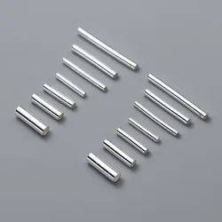 2pcs/Lot 925 Sterling Silver Multi Size Cylinder Tube Beads 10-20mm Smooth Long Round Spacer Bead Charms DIY Jewelry Accessories