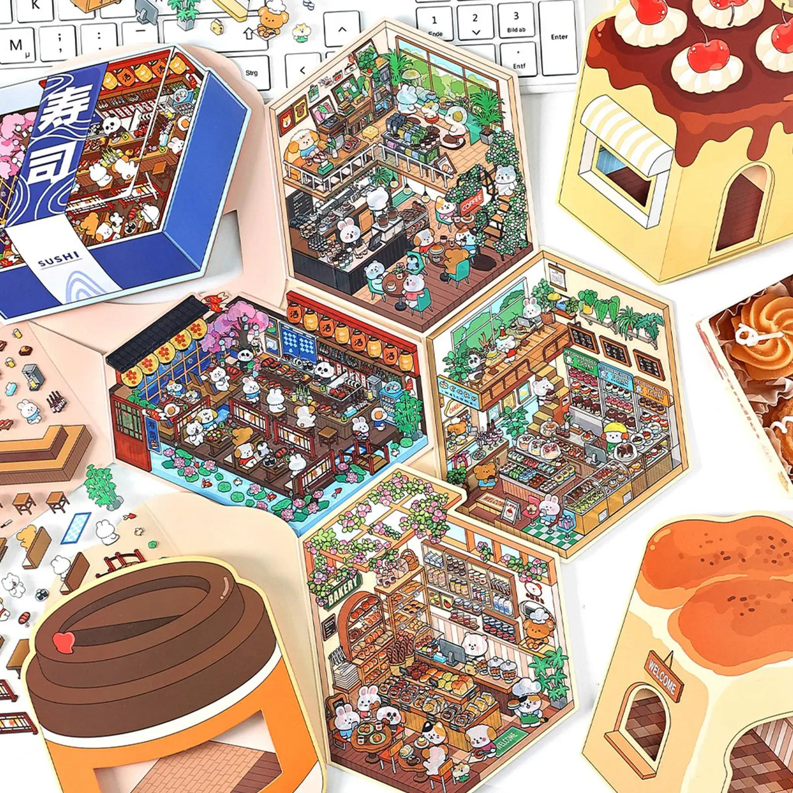 Sticker Rooms Book Miniature R - огляд і ціна Art Craft House Making