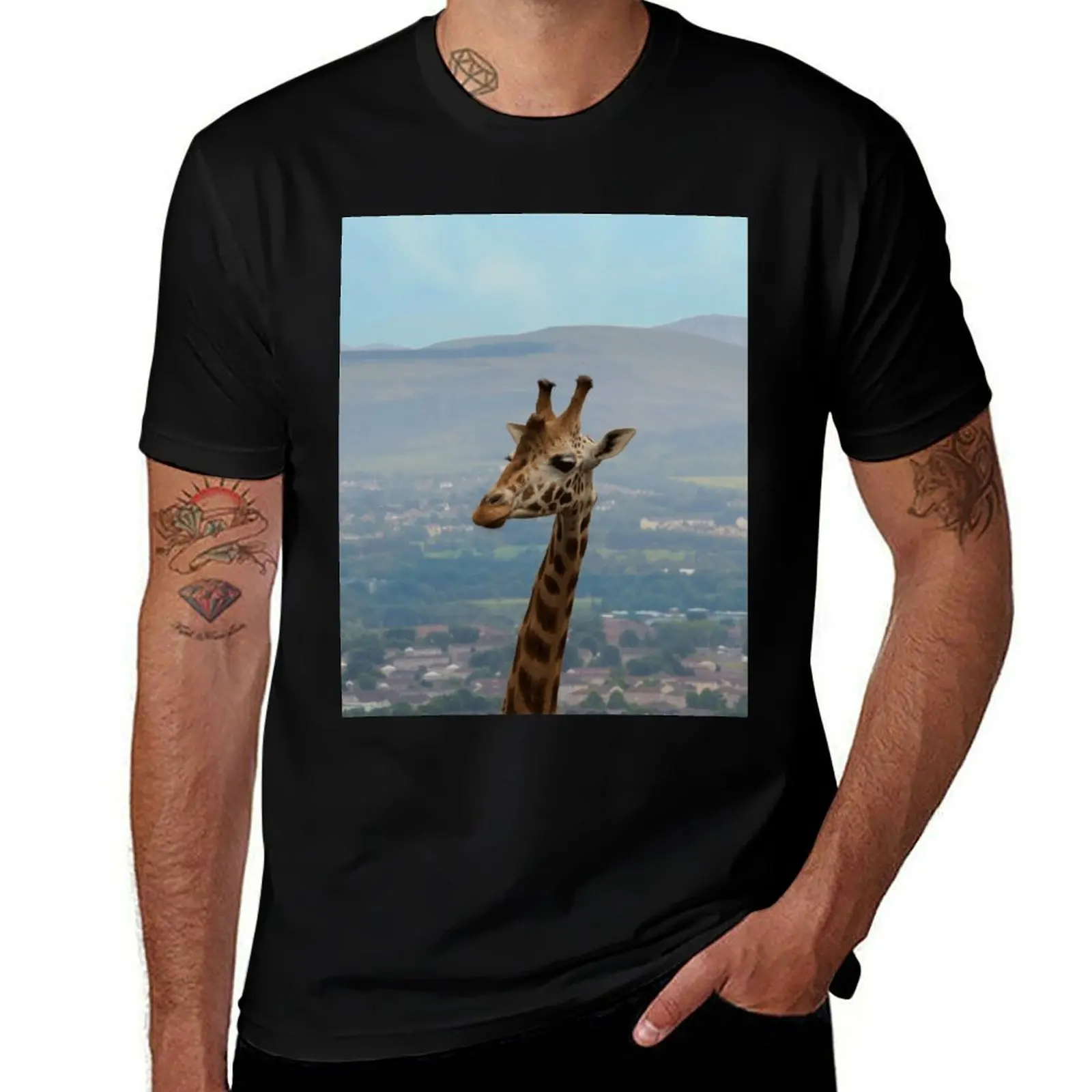 

Giraffe T-Shirt Funny t-shirts anime tshirt cheap stuff Men's t shirts