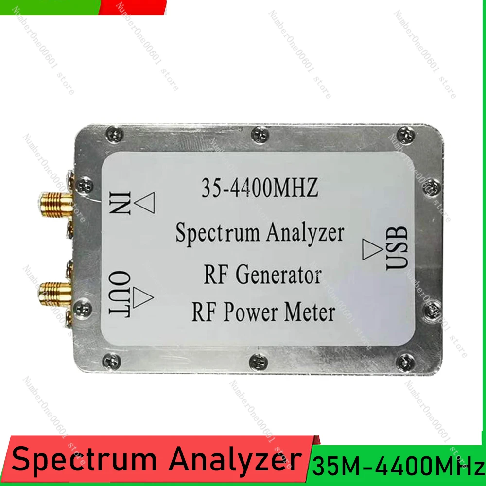 35-4400Mhz Spectrum Analyzer RF signal generator Simple frequency Sweep signal source RF power meter USB PC Software control