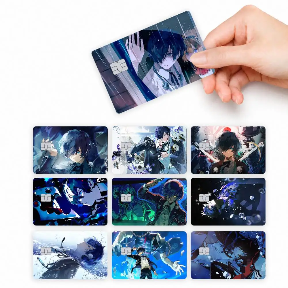 Makoto Yuki Anime  4pcs Credit Card Skin Stickers Suitable for Bank  Transit Pass Decorative Cover
