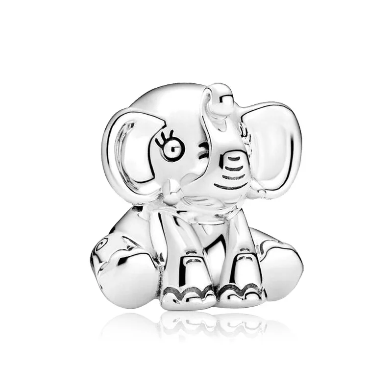 Fit Original Pandora Ellie the Elephant Charms For Jewelry Making Women Bracelet Accessories Disney Dumbo Beads Girls Bangle DIY