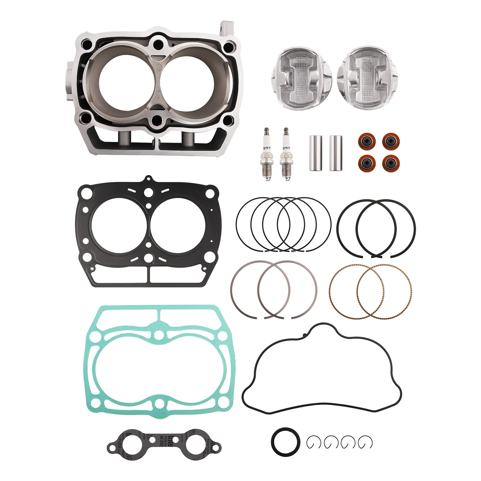 1set Cylinder Piston Gasket Top End Rebuild Kit for Polaris Ranger 800 XP 2009-2016 For Polaris Ranger 700 2006-2008