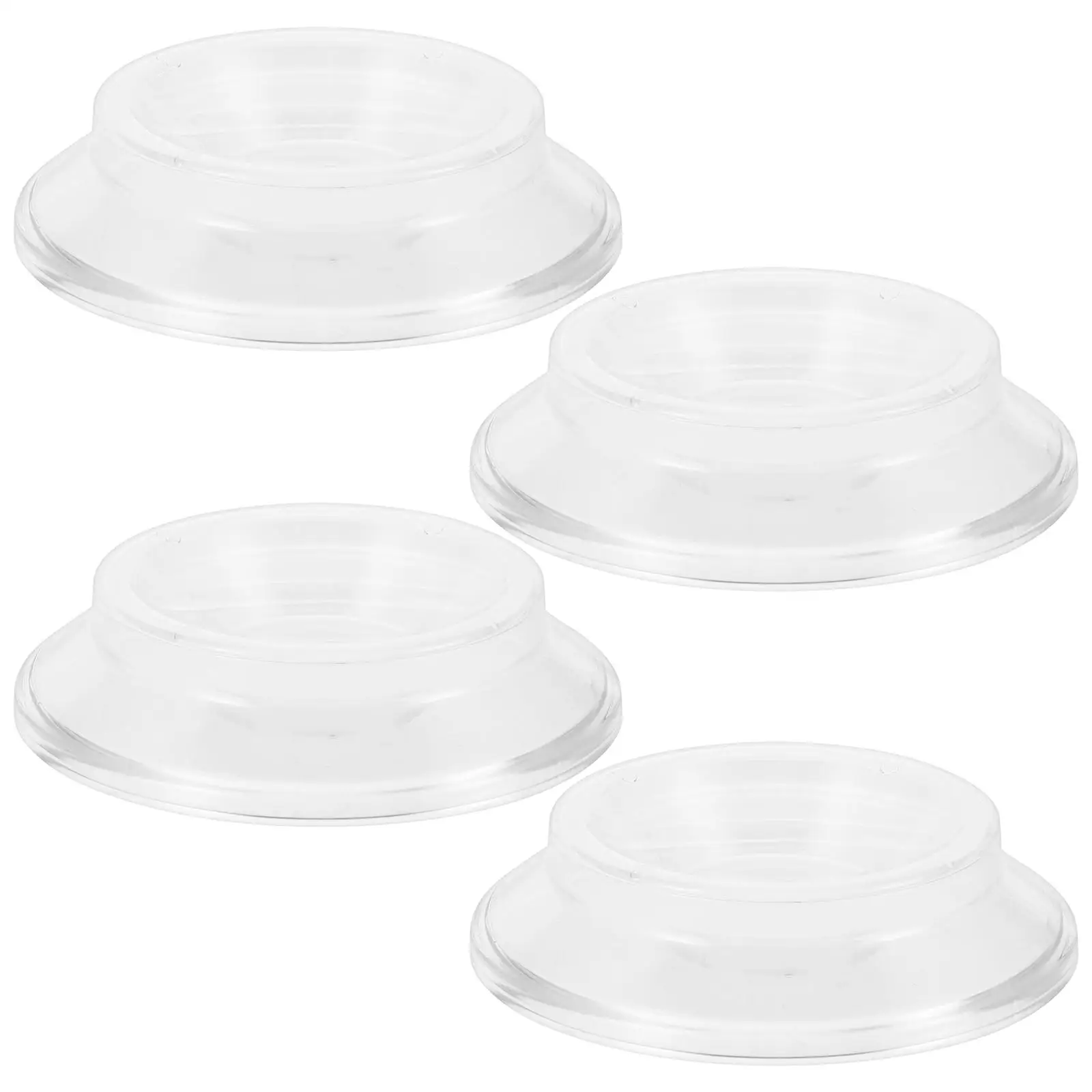 

4 PCS Floor Mats Chair Leg Protectors Furniture Piano Vertical Transparent Pads