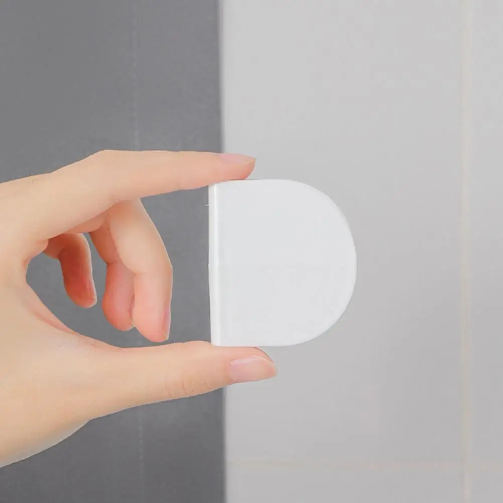 Secure Attachment 4pcs Shower Curtain Clips Windproof Self Adhesive Splash Guard Holders for Bathroom Camping Indoor Outdoor Use