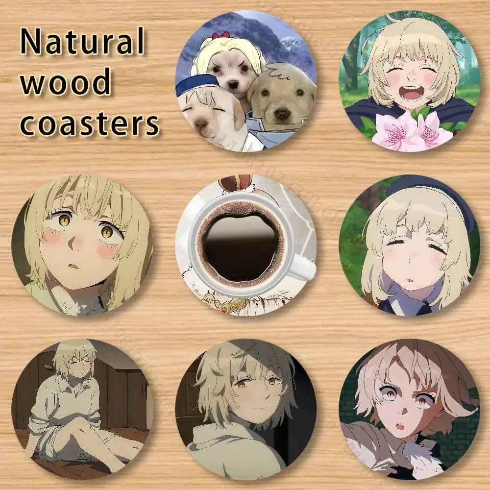 

Delicious in D-Dungeon falin wooden anti-slip coasters suitable for home office and theme party decoration