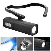 Ear-Mounted LED Head Lamp with Motion Sensor & 5 Modes Ear-Hanging Headband Flashlight Ear-Mount Rechargeable Headlight