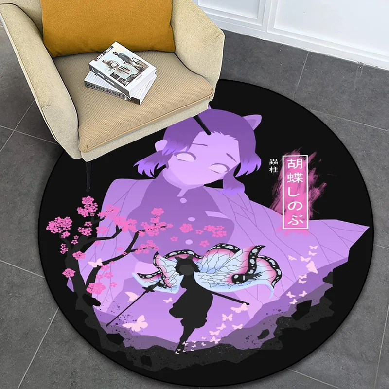 

Japanese manga Demon Slayer Carpet gift Home decor Children's Play Soft Cushion Circular Computer chair area carpet Pet carpet