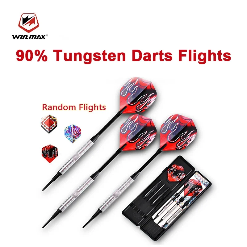 

WINMAX 90% Tungsten Darts Flights Set Soft Tip 16/18g For Electronic And Steel Needle Arrow Tip 22g 24g Dart Board Accessories