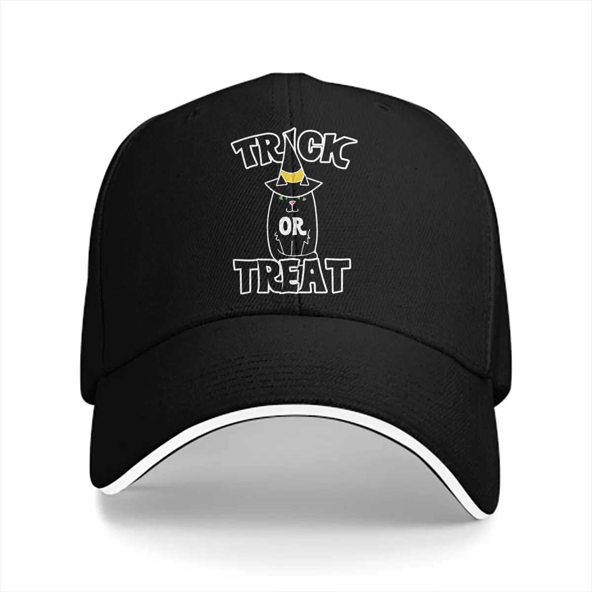 Black Cats Multicolor Hat Peaked Cap Trick Or Treat Personalized Visor Protection Hats