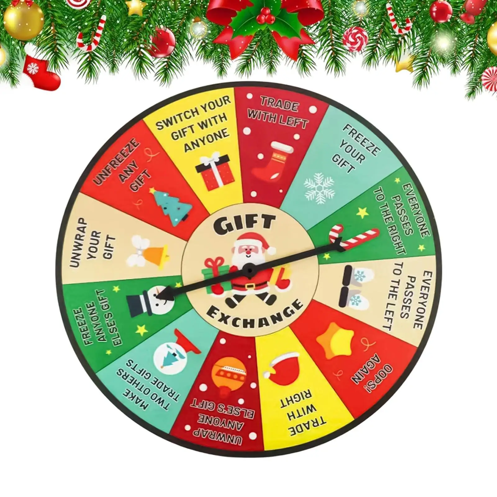 

Christmas Spinner Game Winter Holiday Activity Christmas Prize Spinner Wheel For Family Coworkers Adults Boys Girls Women Men