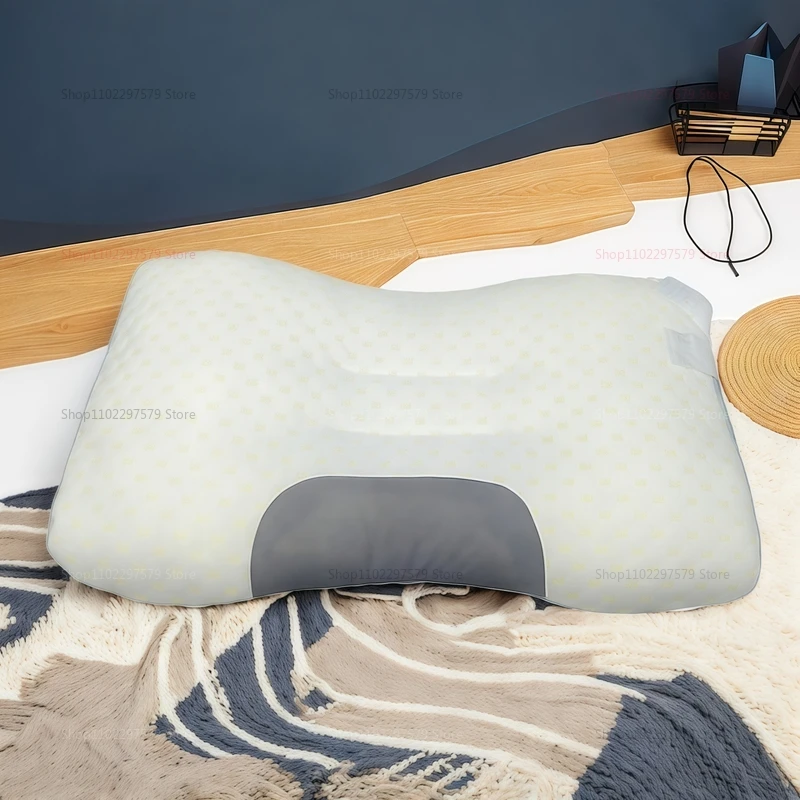 وسادة رقبة لتقويم العظام من عنق الرحم لنوم أفضل ودعم الرقبة من ألياف الصويا وسادة تدليك سبا للاسترخاء في السفر المنزلي