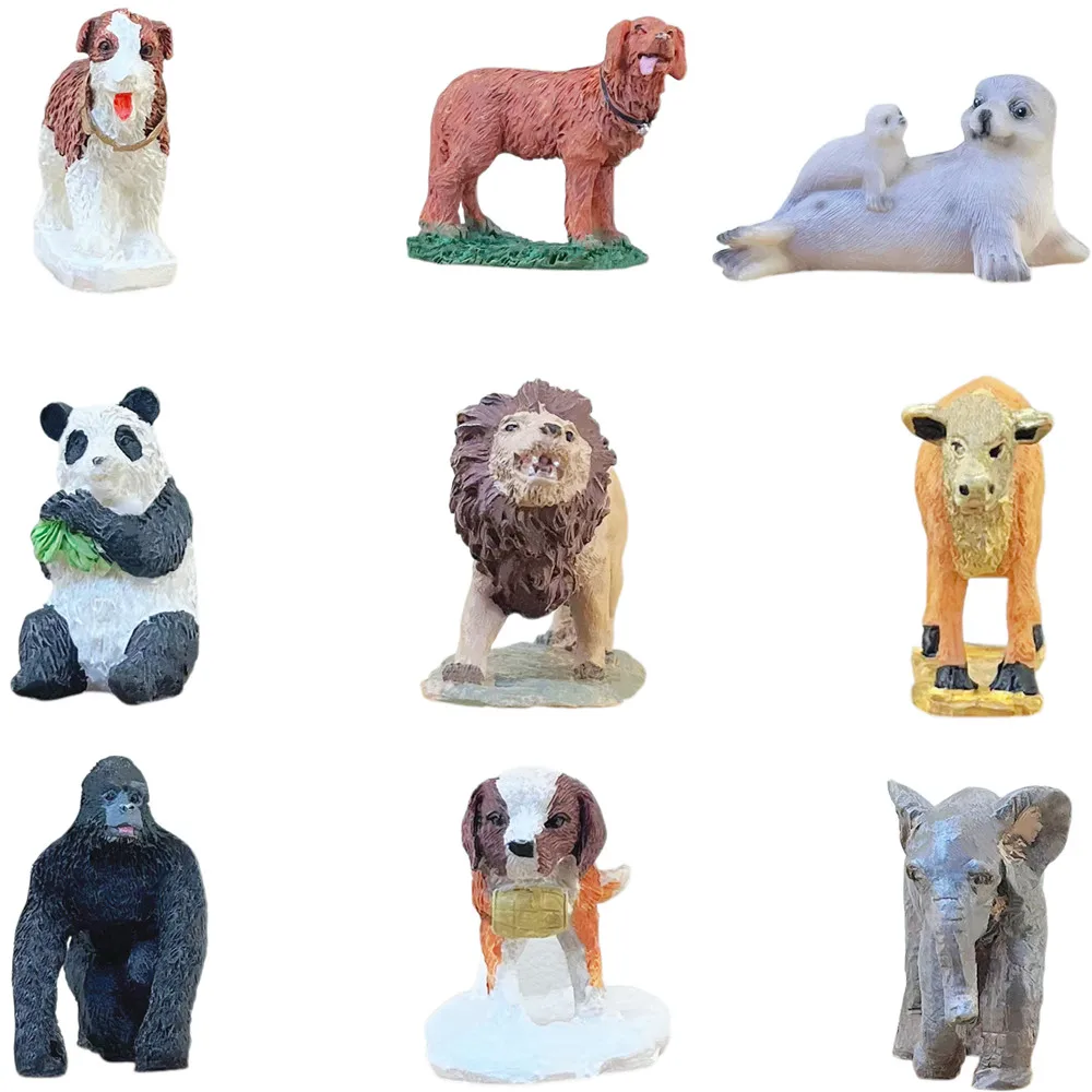 Realistic Wildlife Animal Figurines Set, Mini Zoo Animal Models, Educational Toy & Desktop Collectible Gift