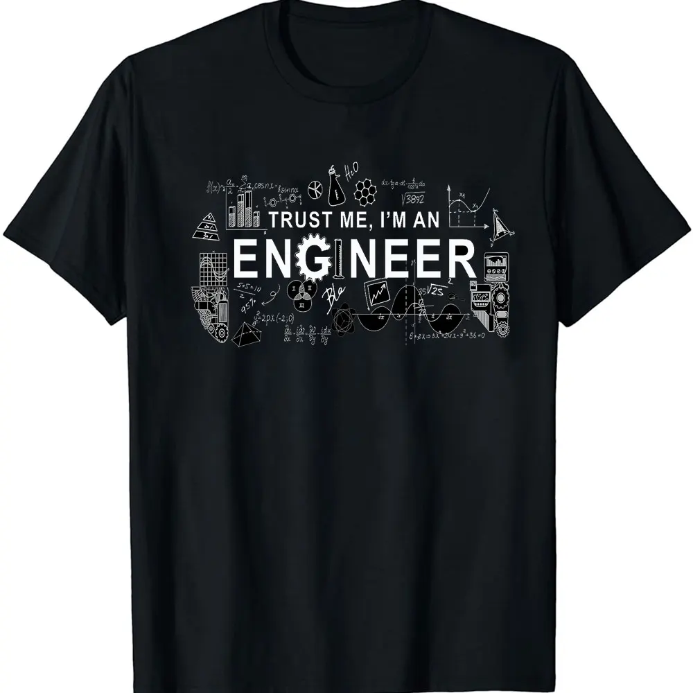 Lustige Vatertag T-Shirt Männer vertrauen mir, ich bin ein Ingenieur T-Shirt Geek männliche Tops Brief Mathe Gleichung drucken T-Shirts benutzer definierte Studenten T-Shirt
