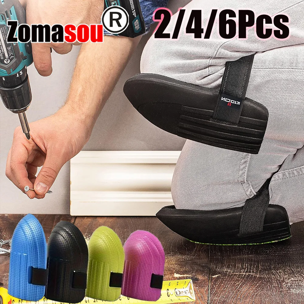 2/4/6 Stuks Professionele Kniebescherming Pad Plakken Knieler Voor Vloer Wandtegel Handmatige Bevestiging Werknemers tuinieren Bouw Gereedschap