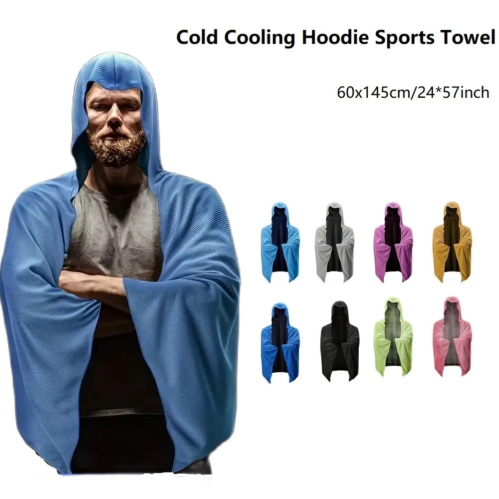 

Sun Protection Quick-Drying Poncho Quick-Drying Sweat Absorption Beach Cloak Water-Absorbent Cooling Hoodie Towel Men