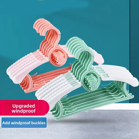 5 st utdragbar stapelbar klädhängare för barn, babytorkställning, grossistklädorganisatör för barn 10 best sales utdragbar klädhängare - №8