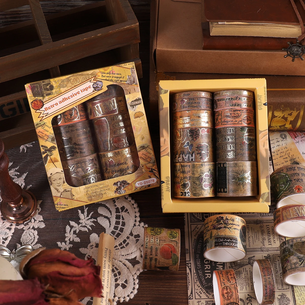 10 Rolls/Box, Retro… - image