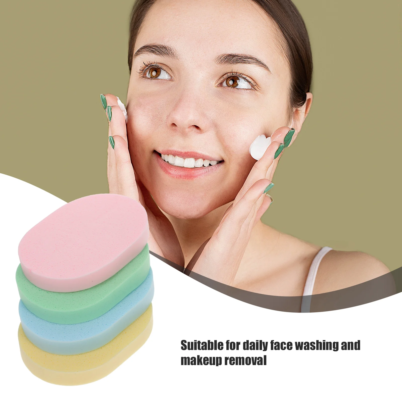 Facial Cleanser Compressed Sponges Makeup Face for Cleansing and Exfoliating Washing Tool