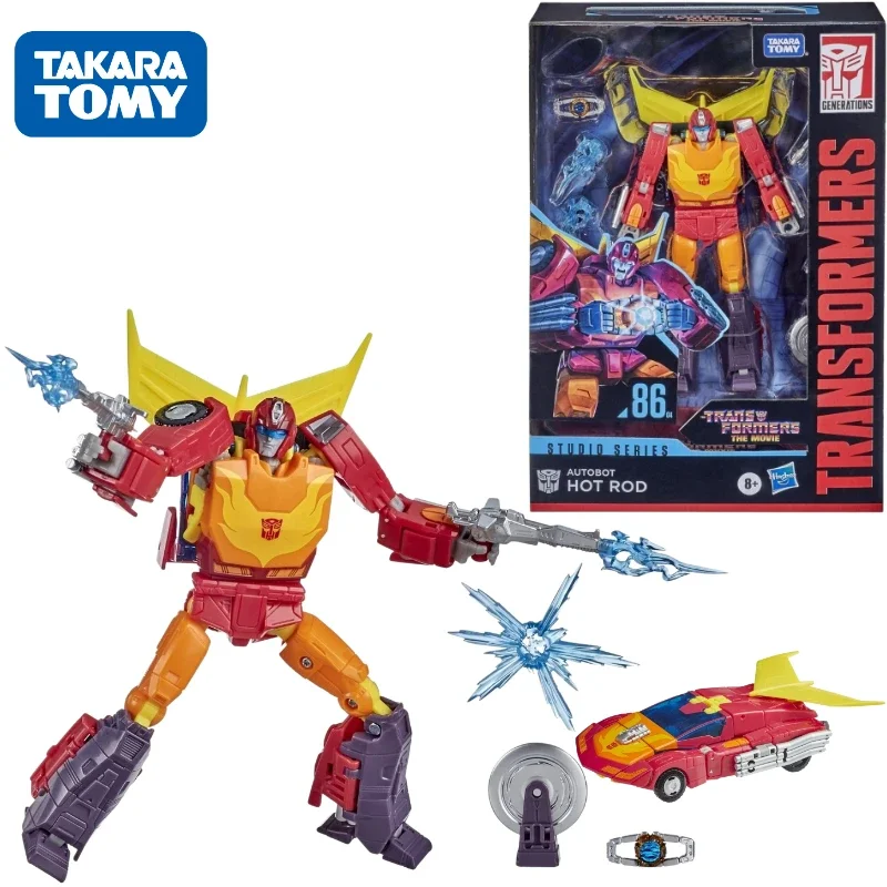 W magazynie Takara Tomy Transformers SS Series SS-86 04, Hot Rod, figurki kolekcjonerskie, ruchome klocki do budowy, popularne prezenty