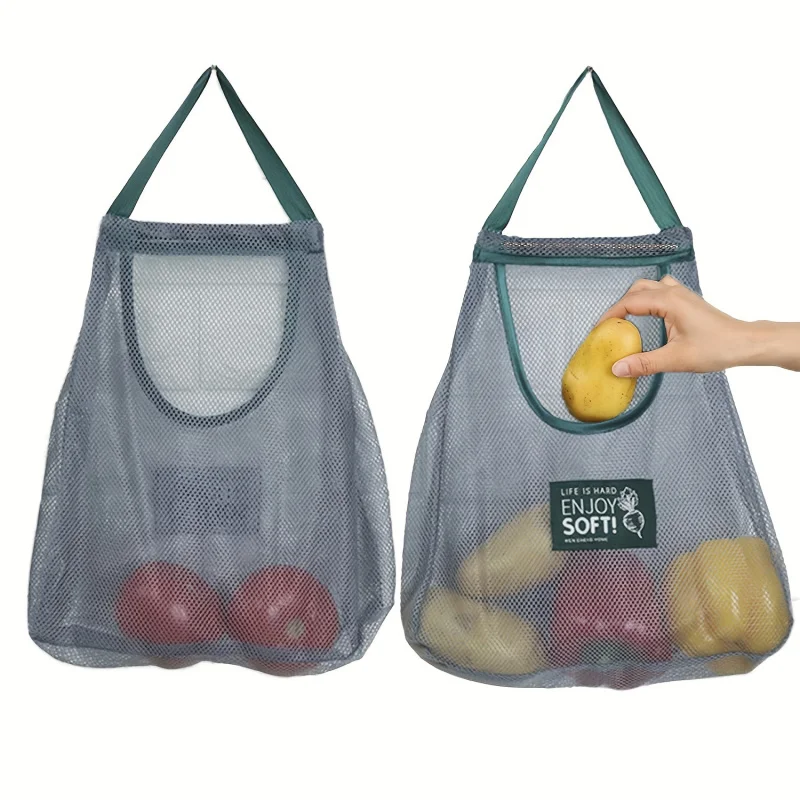 Durable & Strong Hanging Mesh Storage Bags - Perfect for Storing Garlic, Potatoes, and Onions! view 3