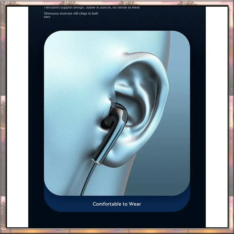 BAAZ HOT Neck Type Headset Stereo Noise Reduction Universal Sport Ear Headset Mic Wireless Bluetooth Durable Easy Install Easy T