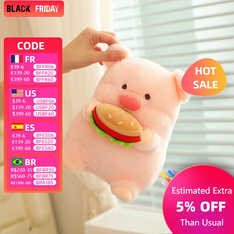 20/30cm Burger Cabbage Pig Doll Anime Plush Toy Cute Doll Stuffed Animal Soft Doll Plush Christmas Thanksgiving Gift