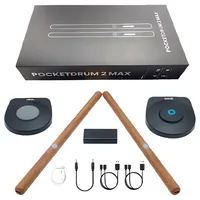 Tambor portátil 2 Plus, juego de baquetas de aire electrónicas digitales somatosensoriales, baquetas, pedales, adaptador Bluetooth
