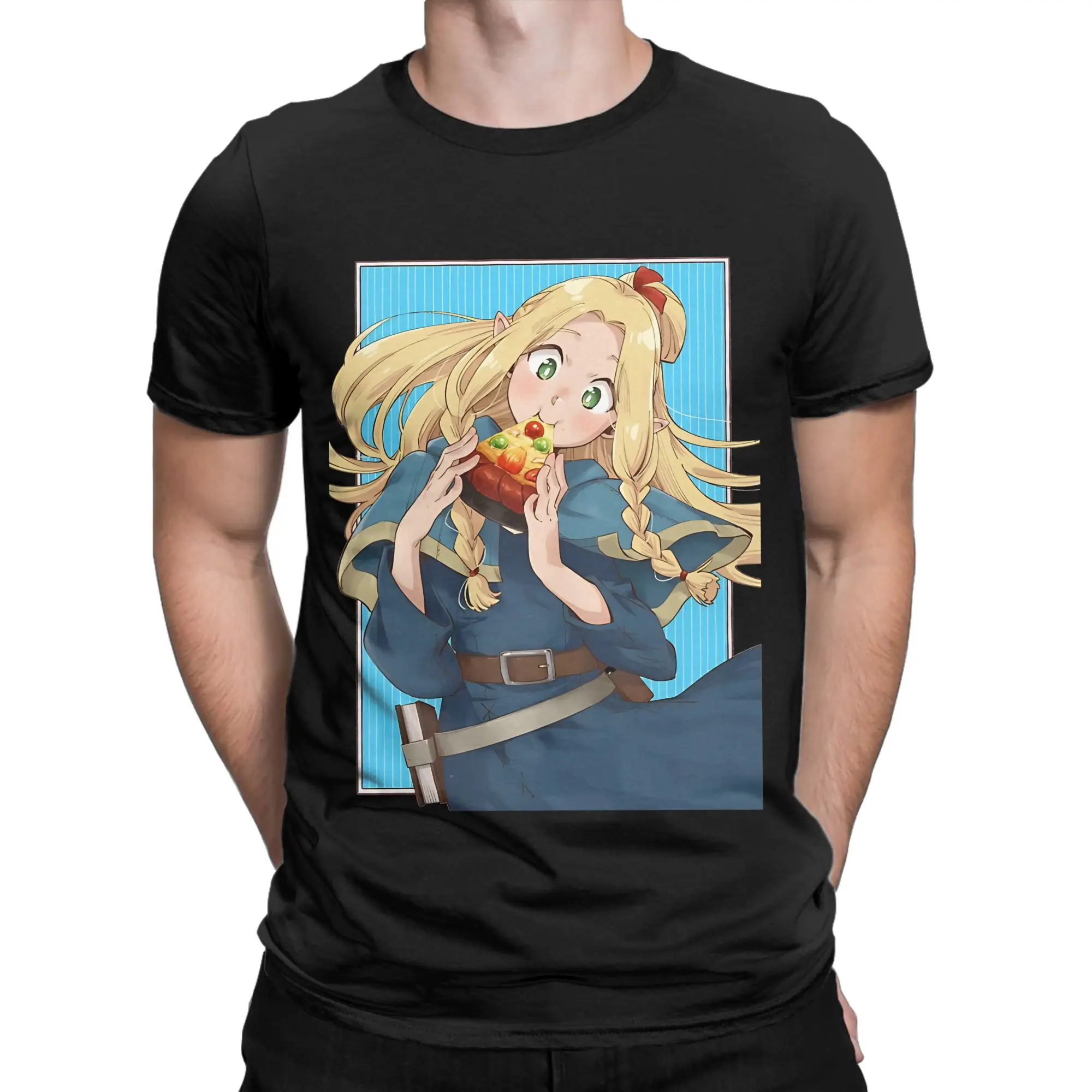 Dungeon Meshi  Marcille Graphic 100% Cotton T-Shirt Dungeon Meshi Tees Tops For Men