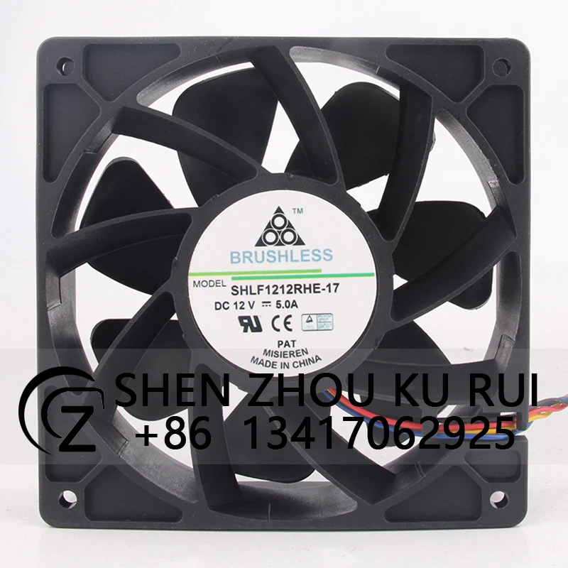 Dual Ball Bearing Fan for SANHUANLIFENG SHLF1212RHE-17 120*120*38MM 12V 5.0A 12038 PWM Speed Control Large Airflow Cooling Fan