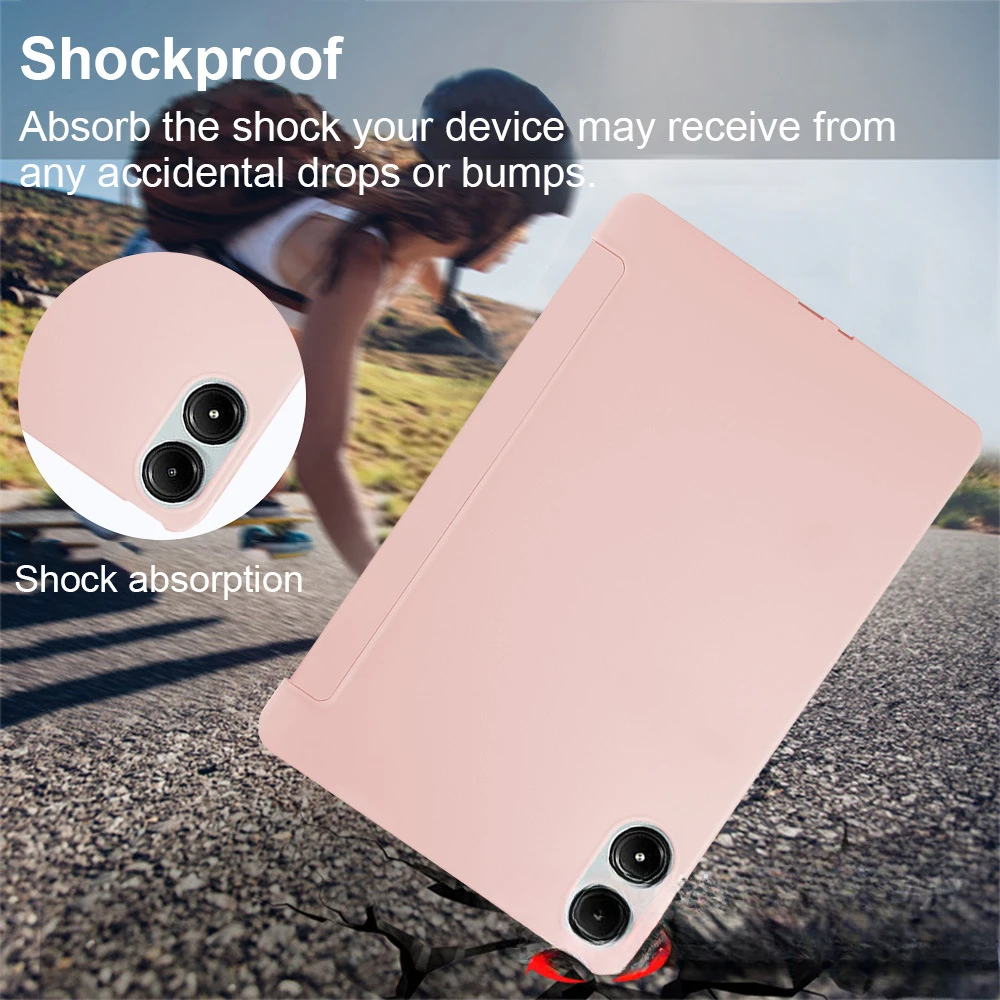 ل Redmi Pad Pro حافظة 12.1 بوصة حامل الوجه PU الغطاء الواقي ل Redmi Pad Pro Poco Pad 12 1 2024 ملحقات اللوحي